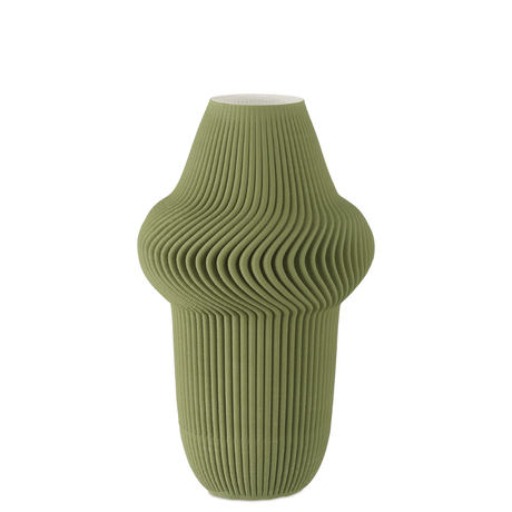 Green Plisse Vase Vases 1200-0894 633306057098