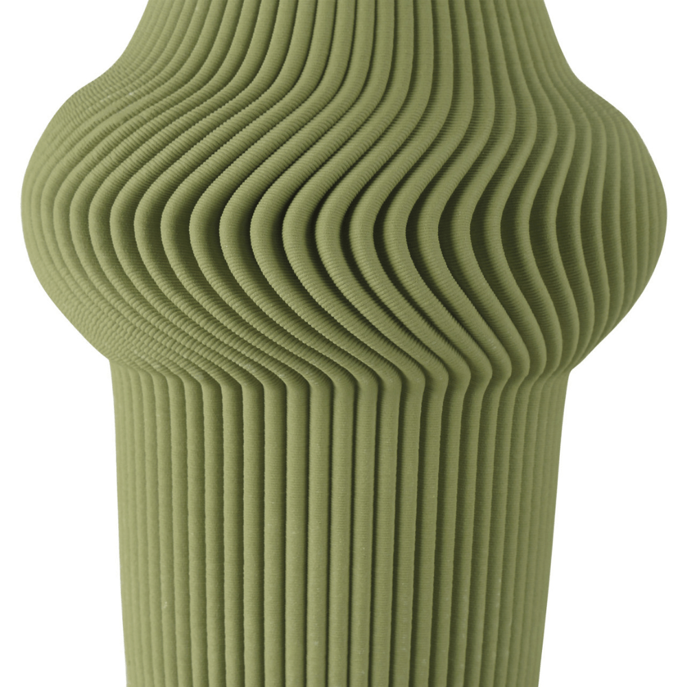 Green Plisse Vase Vases