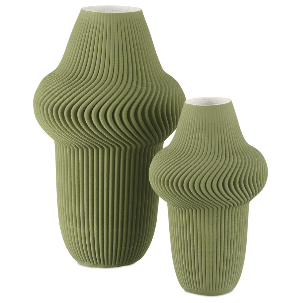 Green Plisse Vase Vases