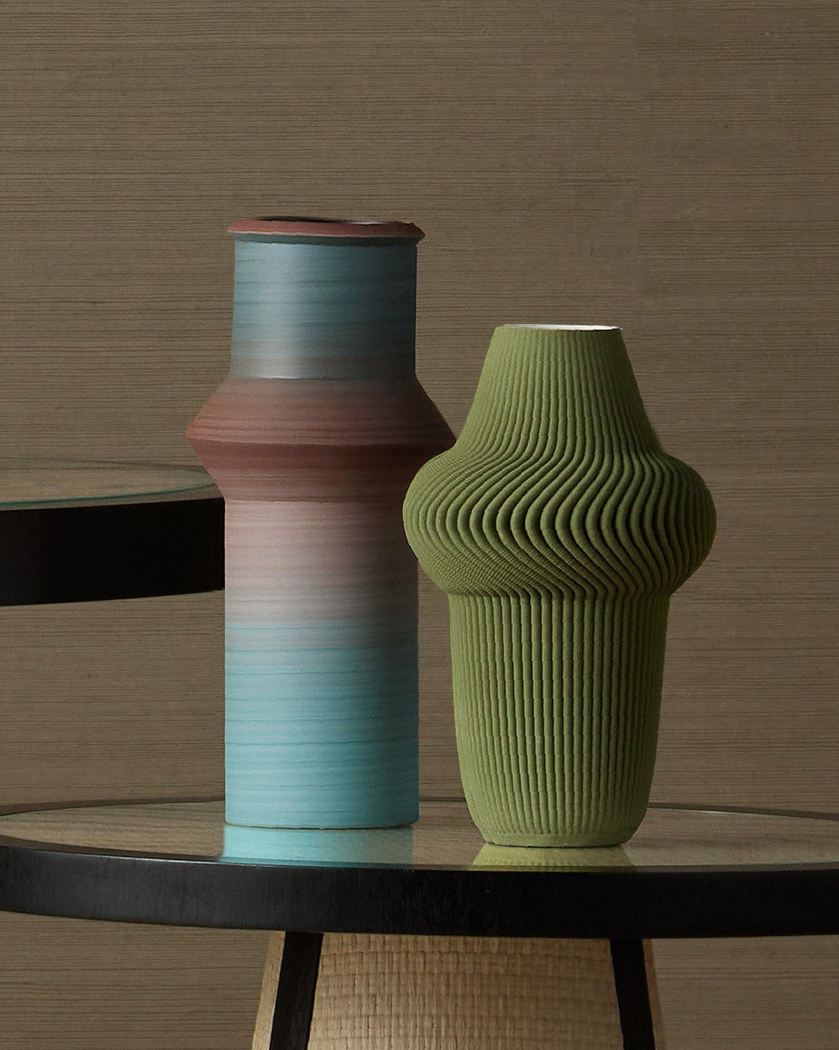 Green Plisse Vase Vases