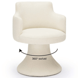 Gregory Performance Boucle Swivel Dining Chair Dining Chair TOV-D69124