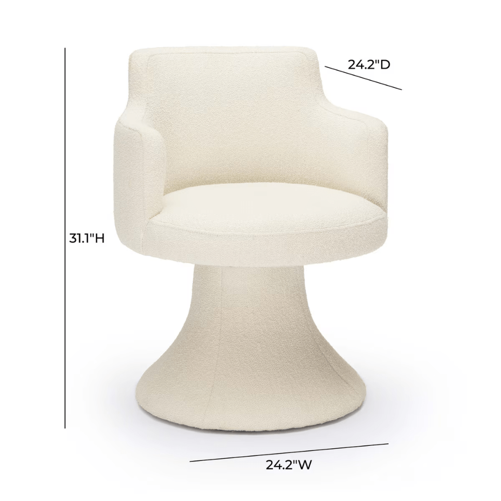 Gregory Performance Boucle Swivel Dining Chair Dining Chair TOV-D69124