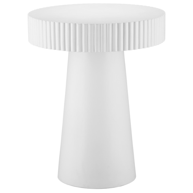 Harlow White Concrete Accent Table Accent Table 2000-0043 633306057951