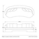 Helene Curved Outdoor Sofa Outdoor Sofas + Sectionals FFS08 796505741653