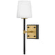 Hinkley Lighting Saunders 1 Light Wall Sconce Opal Glass Sconce hinkley-46950BK-LCB