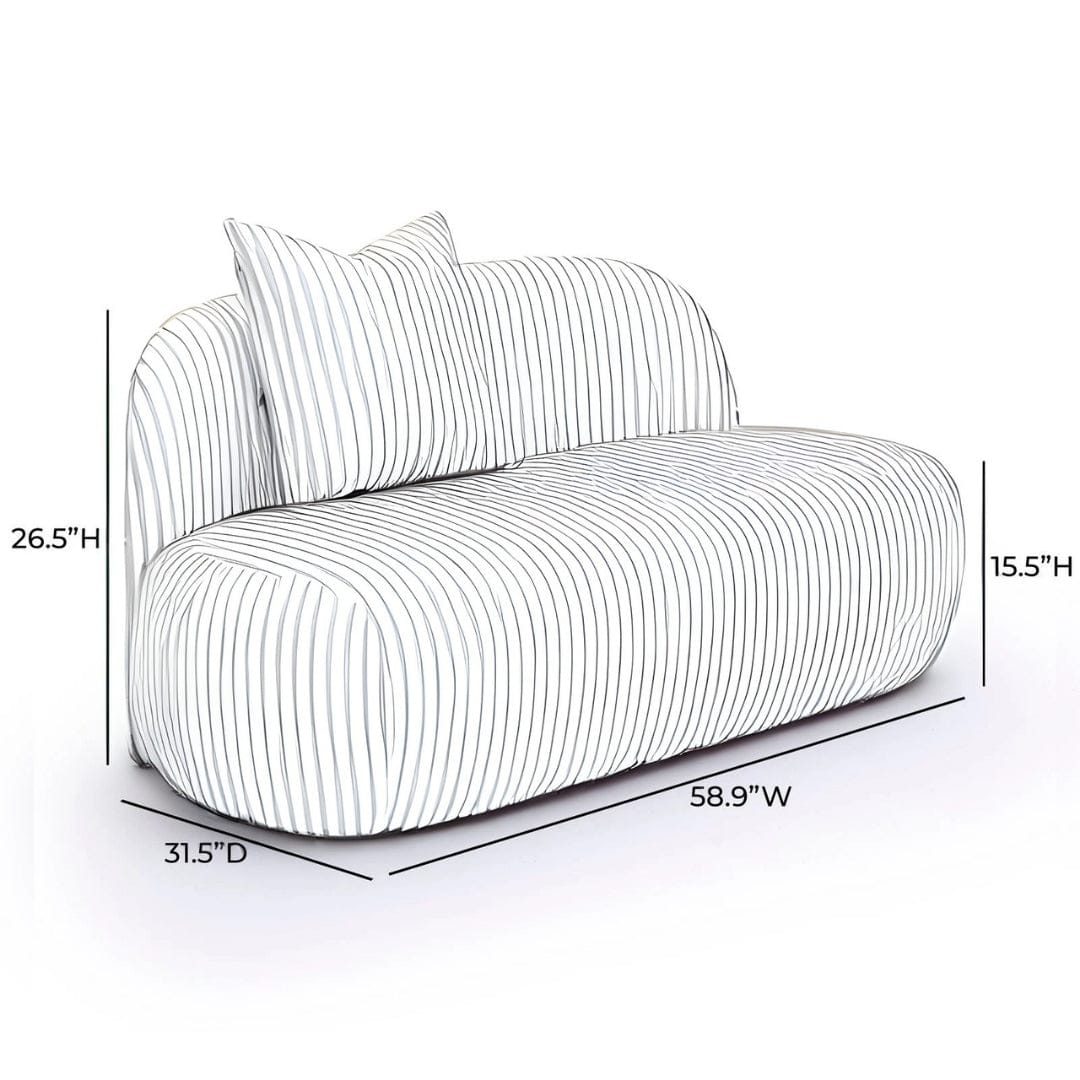 Holiday Striped Loveseat Sofas TOV-L69393 793580650504