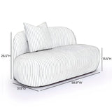 Holiday Striped Loveseat Sofas TOV-L69393 793580650504
