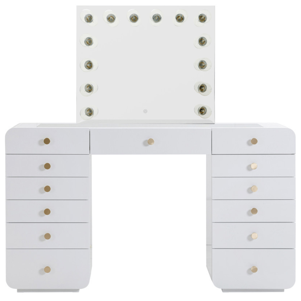 Hollywood White Desk with Vanity Mirror Hollywood White Desk with Vanity Mirror