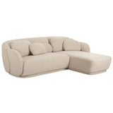 Indie Boucle 2-Piece Cream L-Shaped Sectional Sectionals