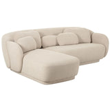 Indie Boucle 2-Piece Cream L-Shaped Sectional Sectionals