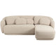 Indie Boucle 2-Piece Cream L-Shaped Sectional Sectionals TOV-L68956-SEC 793580633613