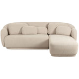 Indie Boucle 2-Piece Cream L-Shaped Sectional Sectionals TOV-L68956-SEC 793580633613