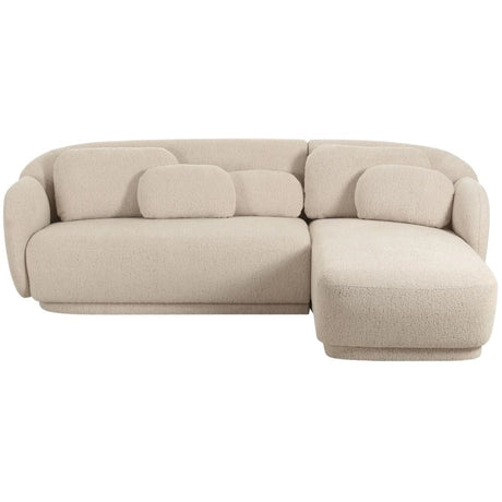 Indie Boucle 2-Piece Cream L-Shaped Sectional Sectionals TOV-L68956-SEC 793580633613