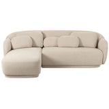 Indie Boucle 2-Piece Cream L-Shaped Sectional Sectionals TOV-L68957-SEC 793580633620