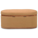 Indigo Oval Storage Ottoman Ottoman