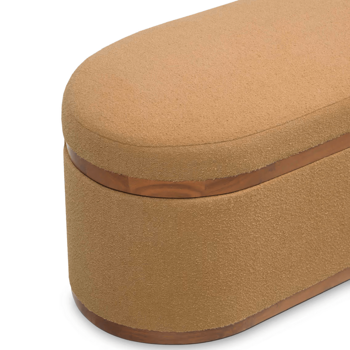 Indigo Oval Storage Ottoman Ottoman