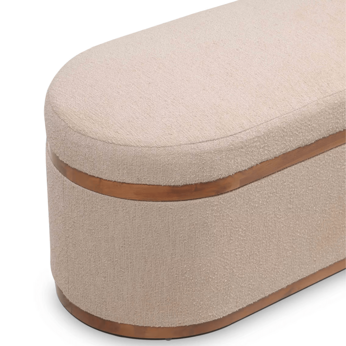 Indigo Oval Storage Ottoman Ottoman