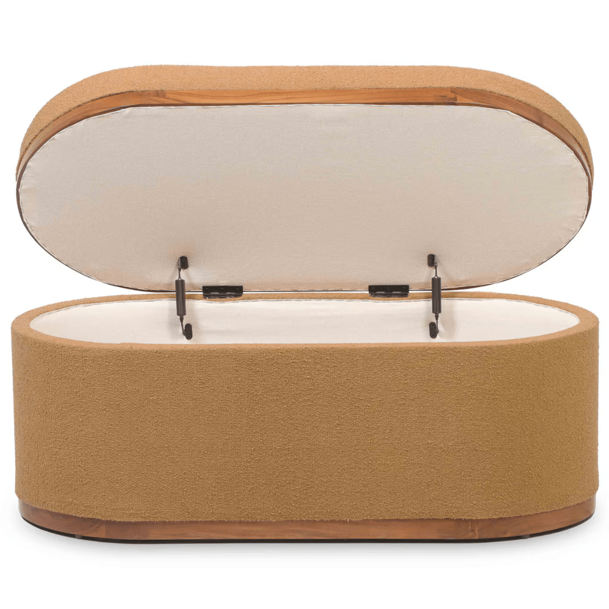 Indigo Oval Storage Ottoman Ottoman