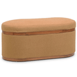 Indigo Oval Storage Ottoman Ottoman