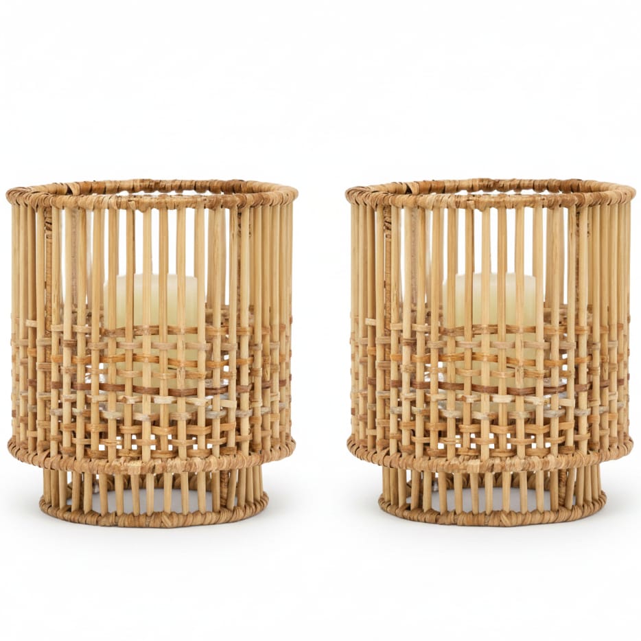 Inola Hurricane (Set of 2) Candleholders 06INOL-NT-SMHC