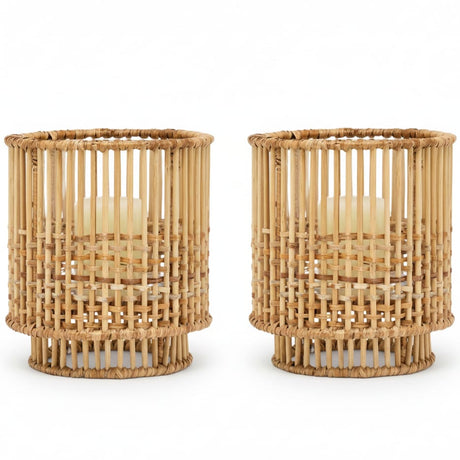 Inola Hurricane (Set of 2) Candleholders 06INOL-NT-SMHC