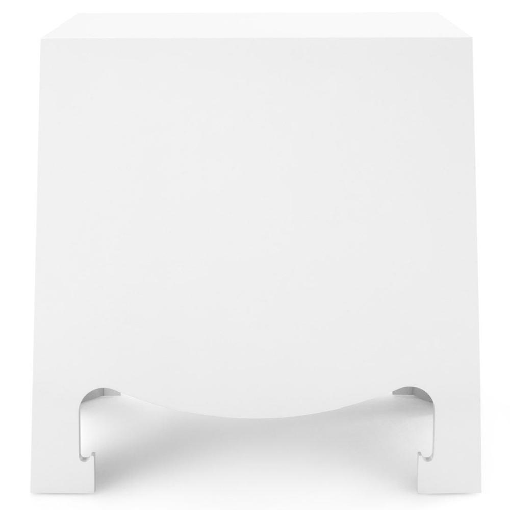 Jacqui 3-Drawer Side Table - White