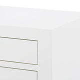 Jacqui 3-Drawer Side Table - White