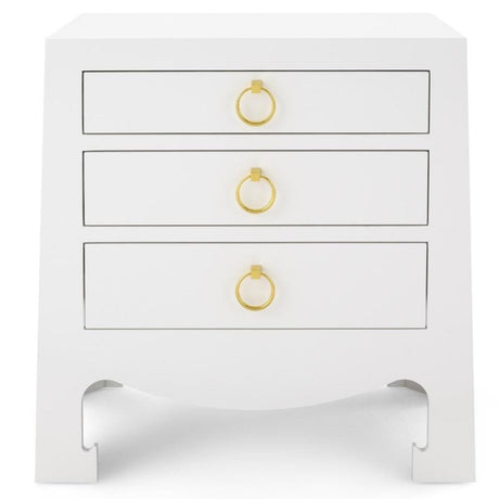 Jacqui 3-Drawer Side Table - White Side Table JAC-130-09