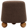 Jaine Chocolate Brown Boucle Stool Stool TOV-OC68991