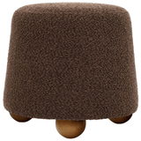 Jaine Chocolate Brown Boucle Stool Stool TOV-OC68991