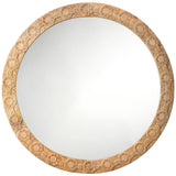 Jamie Young Co. Relief Carved Round Mirror Mirrors jamie-young-6RELI-RNDNA 688933036664