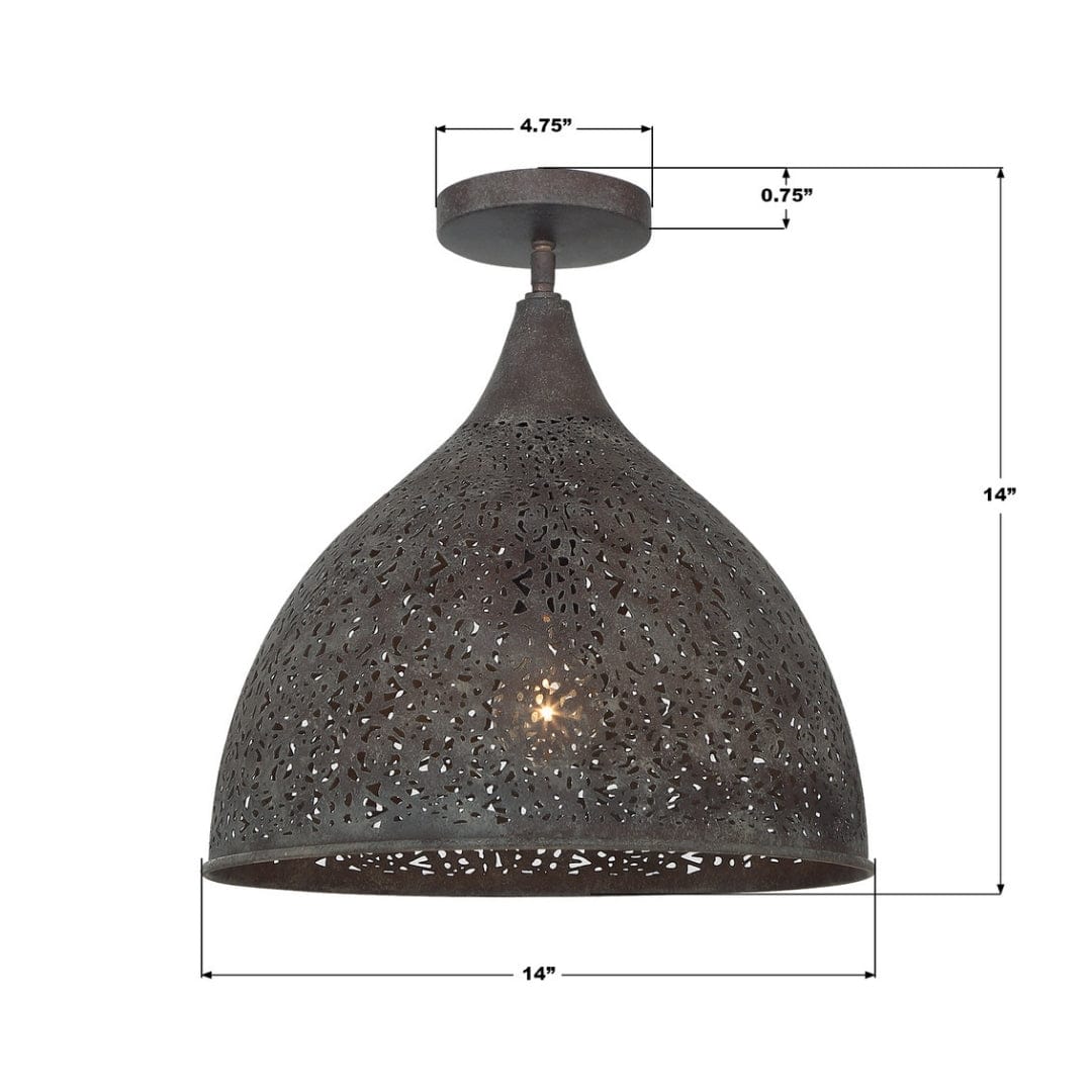Jasmine Semi Flush Mount Flush Mounts JAS-A5010-FB_CEILING 633779105364