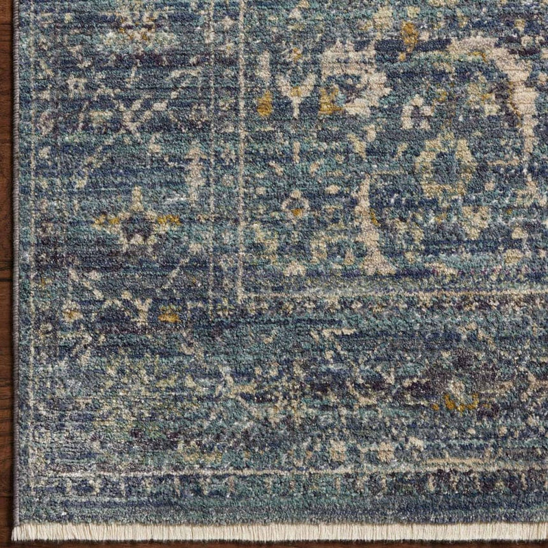 Jean Stoffer Bradbury Rug Ocean/Gold Meadow Blu