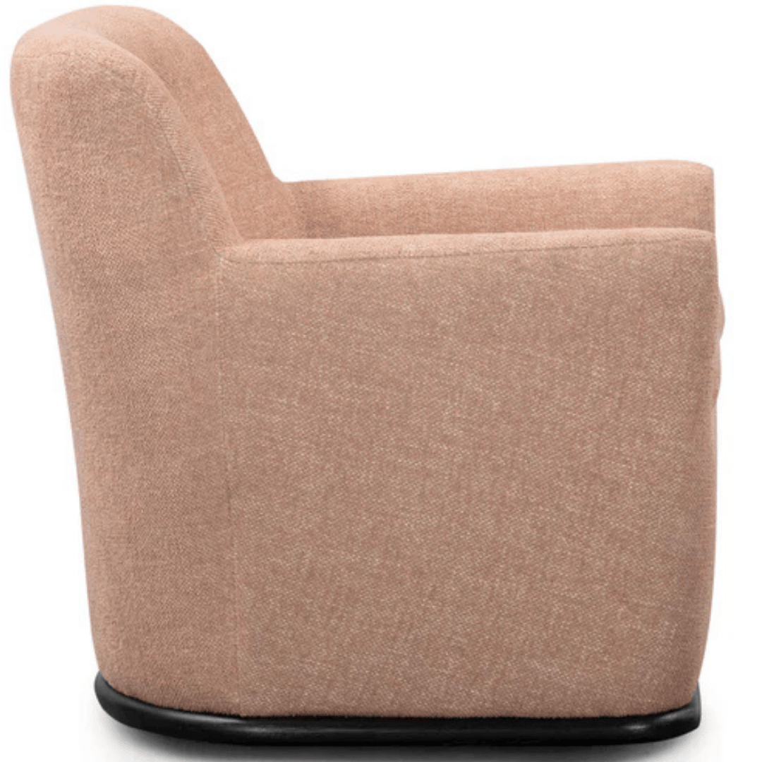 Johnny Peach Textured Fabric Swivel Accent Chair Occasional + Accent Chairs TOV-S54669 793580647443