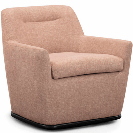 Johnny Peach Textured Fabric Swivel Accent Chair Occasional + Accent Chairs TOV-S54669 793580647443