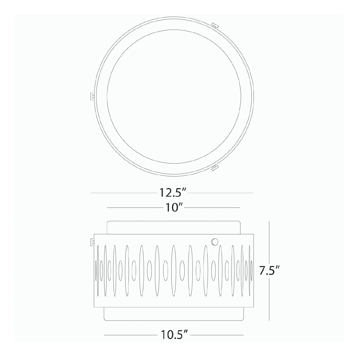 Jonathan Adler Small Treble Flush Mount Lighting