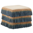 Jute Fringe Ottoman Ottomans + Stools