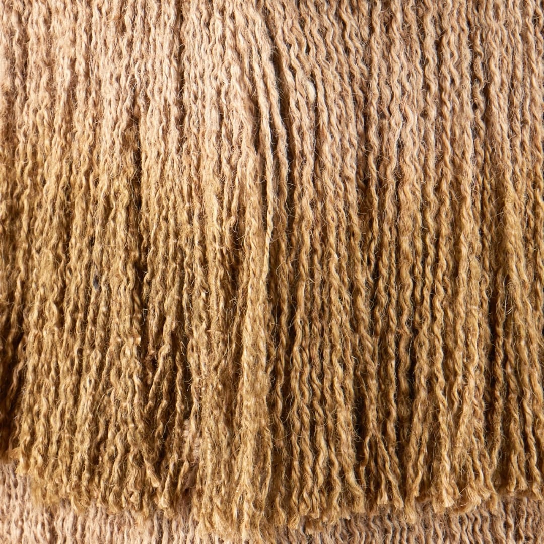 Jute Fringe Ottoman Ottomans + Stools