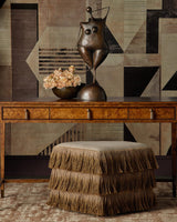Jute Fringe Ottoman Ottomans + Stools
