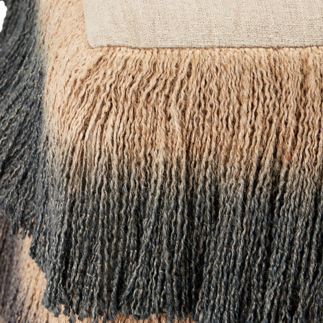 Jute Fringe Ottoman Ottomans + Stools