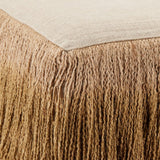 Jute Fringe Ottoman Ottomans + Stools