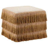 Jute Fringe Ottoman Ottomans + Stools