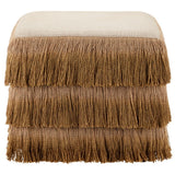 Jute Fringe Ottoman Ottomans + Stools 7000-1302
