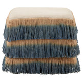 Jute Fringe Ottoman Ottomans + Stools 7000-1322