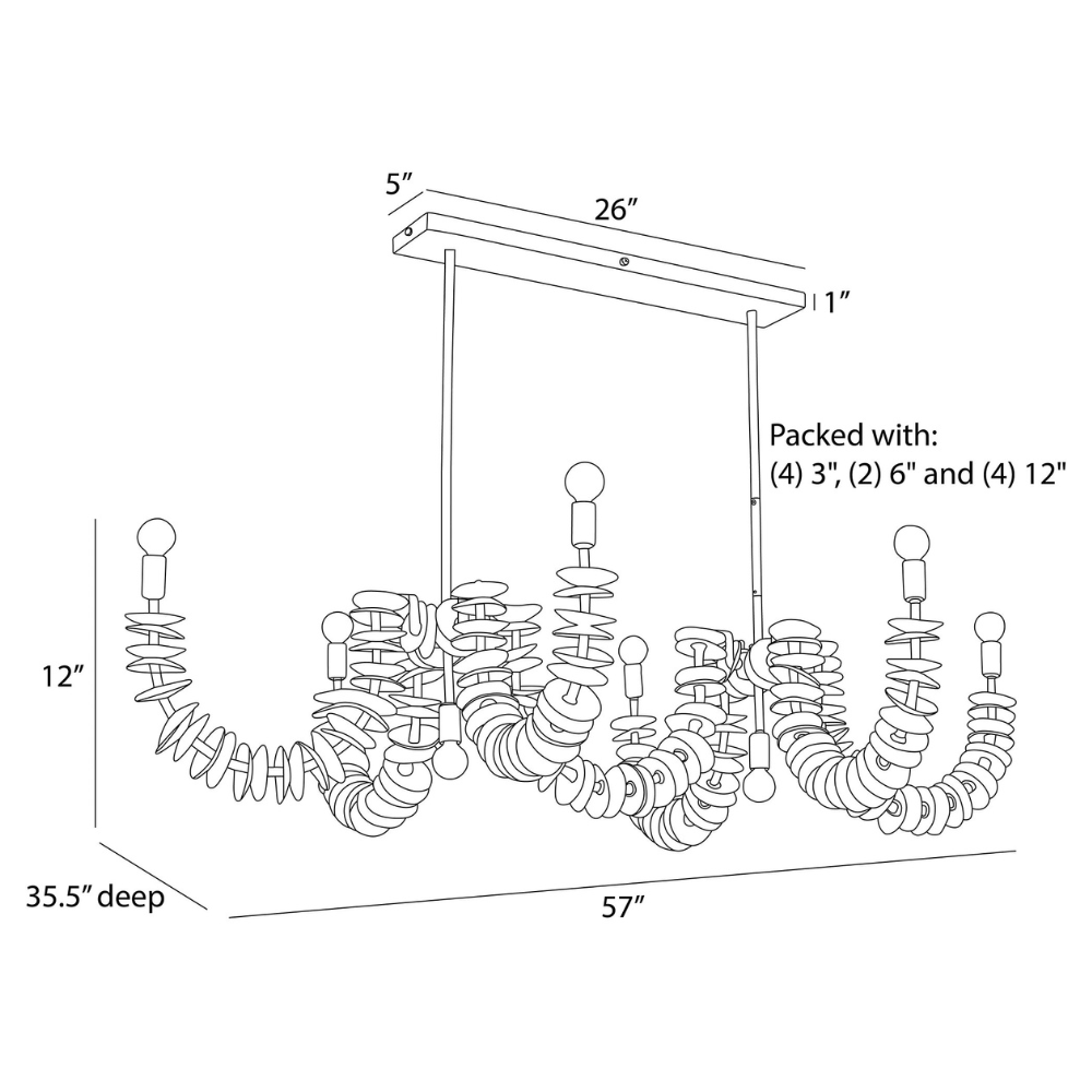 Kalama Linear Chandelier Chandelier DLS16