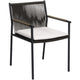 Kansas Outdoor Dining Chair Outdoor Dining Chairs + Benches FURKANSDNCHCHWGAL-WH