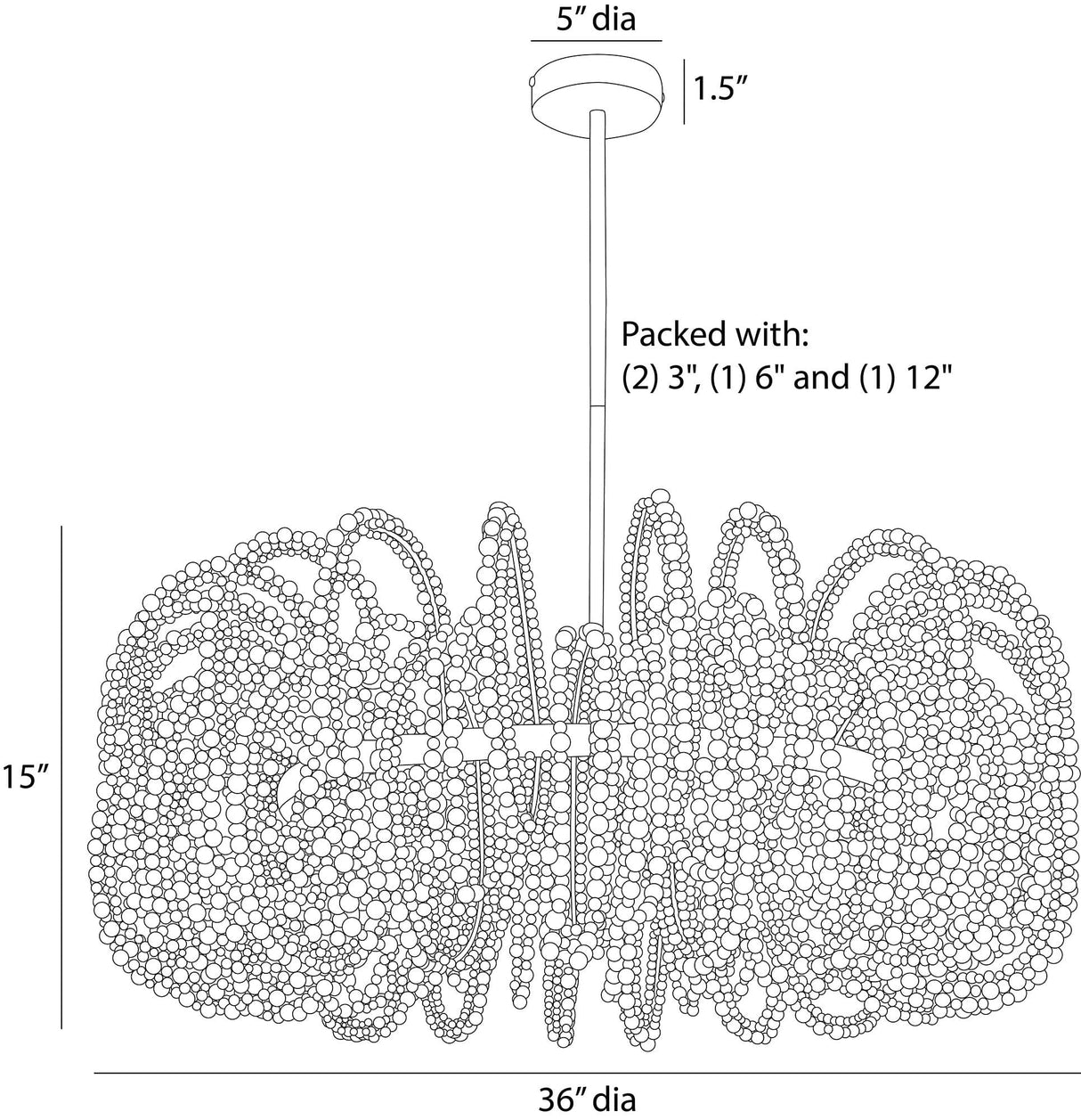 Keely Chandelier Chandelier DMS21 796505726421