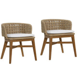 Keith Outdoor Dining Chair (Set of 2) Outdoor Dining Chairs + Benches RIV10017-NAT