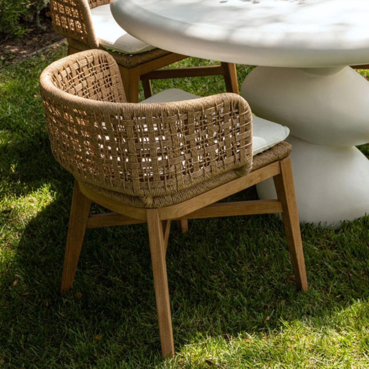 Keith Outdoor Dining Chair (Set of 2) Outdoor Dining Chairs + Benches RIV10017-NAT