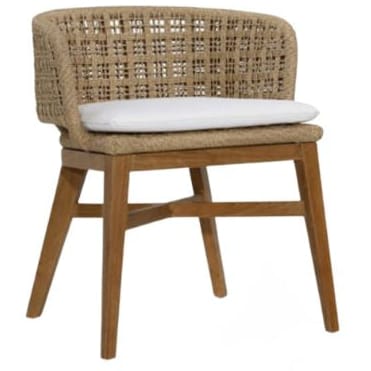 Keith Outdoor Dining Chair (Set of 2) Outdoor Dining Chairs + Benches RIV10017-NAT